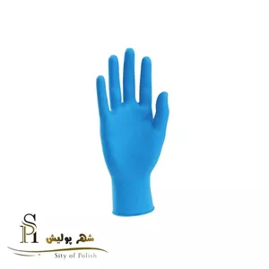 دستکش یکبار مصرف نیتریل آبی تک عددی سایز متوسط