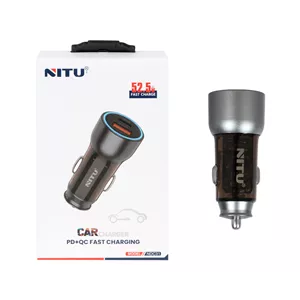 شارژر فندکی فست و PD دو پورت NITU مدل NDC31 52.5W - مشکی (گارانتی 12 ماه تعویض نیکان همراه)
