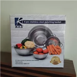 سرویس آبکش استیل 6 پارچه پانچ MRS