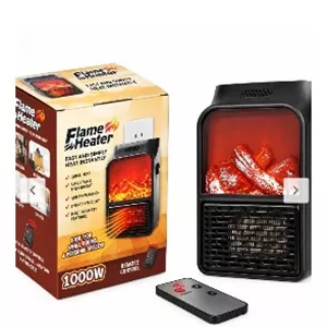 مینی هیتر برقی پریزی 1000 وات مدلFlame Heater (طرح شومینه ریموت کنترل)