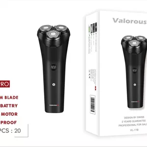 ماشین اصلاح سهتیغ پرقدرت ضد آب با باتری لیتیوم ولروس(VALOROUS) مدل VL-118