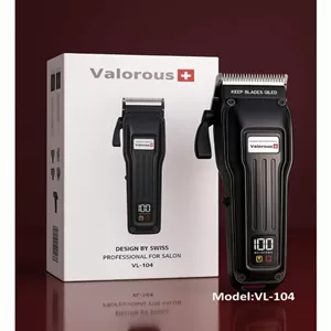 ماشین اصلاح حرفهای موتور پرقدرت باتری لیتیوم ولروس (VALOROUS) مدل VL-104