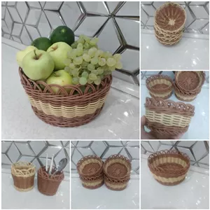 سبد بافت سبد دستی سبد نان سبد سبزی جاقاشقی 