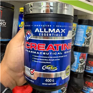 پودر کراتین مونوهیدرات میکرونایز اسنشالز آلمکس 400 گرم (80 سروینگ) ALLMAX Essentials Creatine 400g