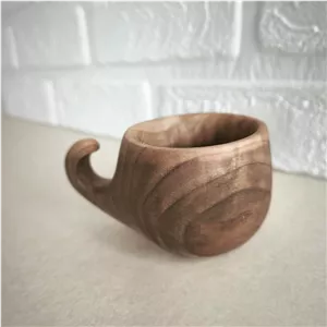 فنجان قهوه چوبی دسته دار دستساز گرو کد440