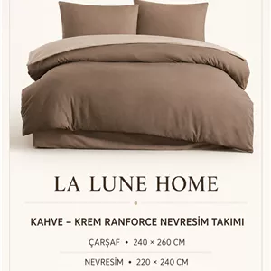 کاور دو نفره قهوه ای اورجینال لا لونه هومla lune home