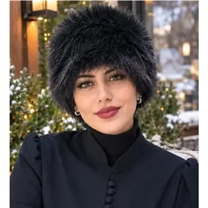 هد بند روسی خز وارداتی سرمه ای تیره دخترانه و زنانه