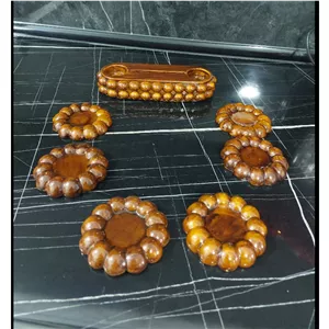 هفت سین مرواریدی تخت رنگ چوب سنگ مصنوعی 