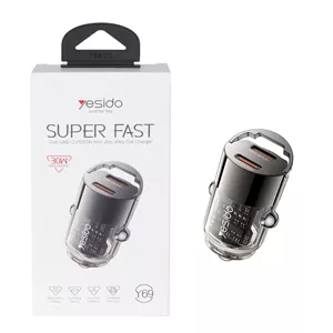 شارژر فندکی PD و فست دو پورت Yesido مدل Y69 30W
