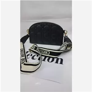 کیف اسپورت چرم haylii مشکی سایز 18 در 12 با بند دوشی