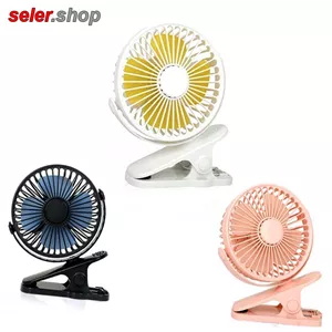 فروش ویژه پنکه گیره ای چهار پر USB سری جدید مدل سفید و صورتی HJ-5059-4