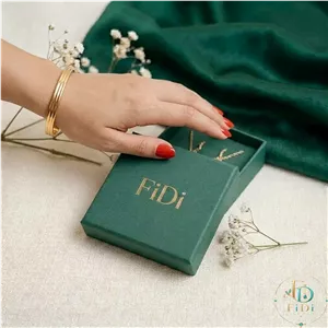 دستبند النگویی ژوپینگ طلایی 3 خط ساده براق
