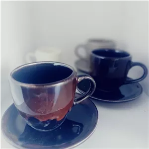 فنجان سرامیکی ساده با نعلبکی