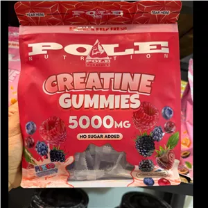 پاستیل کراتین مونوهیدرات بدون قند پل نوتریشن 5000 میلیگرم 60 عددی (300 گرم) Pole Nutrition Creatine Gummies 5000mg