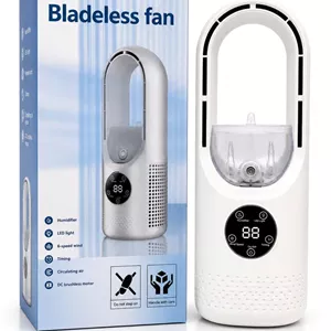 پنکه مه پاش رومیزی دیجیتال مدل bladeless fan