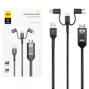 کابل 2 متری JBQ HDMI 3 in 1 مدل CA-103H - مشکی