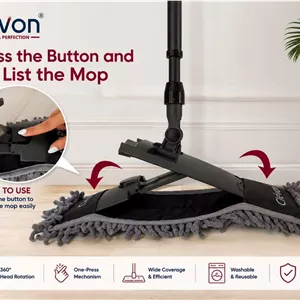 تی زمین شوی ماکارونی دسته تلسکوپی برند clevon