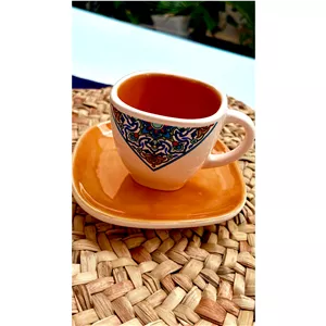 فنجون نعلبکی سرامیکی با طرح سنتی