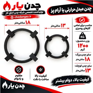 مبدل یا ارام پز چدن گاز(یک عدد بزرگ یکعدد کوچک)