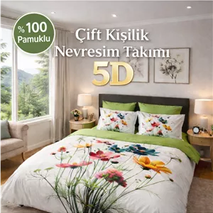 کاور دو نفره سبز اورجینال آیبرک هوم تکستایلAYBERK HOME TEXTİLE