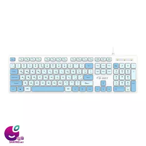 تخفیف کیبورد سیم دار رنگی دی نت DT-993 آبی