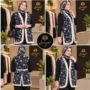 جلیقه زنانه وست مجلسی کمربند دار سایز 44،46
