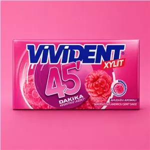 آدامس ورقهای بدون شکر Vivident با طعم شاتوت