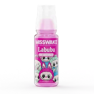 دهانشویه کودک میسویک مدل Labubu صورتی طعم توت فرنگی حجم 200 میل