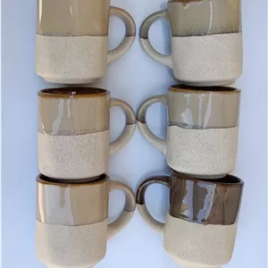 فنجان قهوه خوری آسفالتی رنگ کرمی