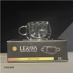 فنجان قهوه خوری دوجداره کوچک lerava - یک عددی