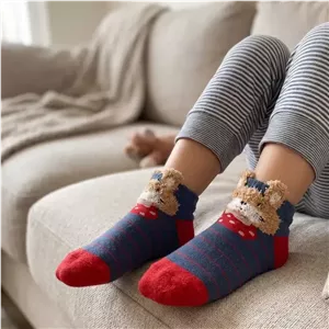 جوراب دخترانه راه راه پنبه ای ایرانی