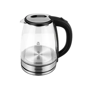 کتری برقی شیشهای پورودو مدل Pyro Electric Glass Kettle