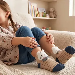 جوراب دخترانه راه راه پنبه ای ایرانی