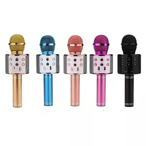 میکروفن اسپیکر شارژی بلوتوث(تغییر صدا، چراغ LED، رم و فلش خور، رادیو)