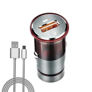 شارژر فندکی کلومن مدل KC-705 به همراه کابل تبدیل microUSB کد B20133