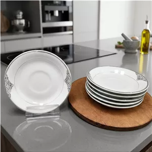نعلبکی چینی پارس طرح 433 بسته 6 عددی با ارسال رایگان