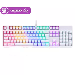 کیبورد باسیم گیمینگ Motospeed مدل CK107 - سفید - پک ضعیف
