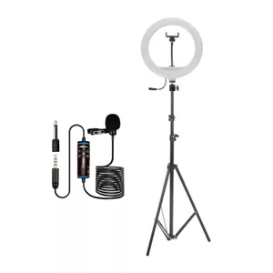 کیت پیشنهادی بلاگری 5: رینگ لایت YQ-320A (30 سانتی متر 30 وات) همراه پایه + میکروفن M1