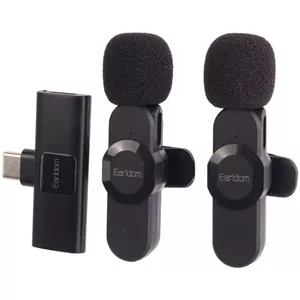 میکروفون یقه ای بی سیم تایپ سی دوکاربره ارلدام مدل Earldom ET-MC8C