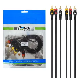 کابل صدا و تصویر 3 به 3 رویال 1.5 متری - RYL