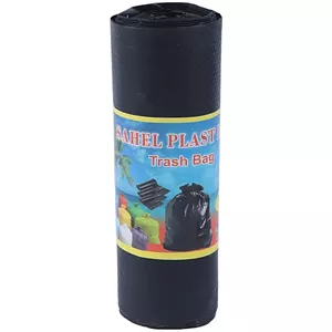 کیسه زباله رولی مشکی ساحل سایز 70 55 سانتی متر بسته 120 گرمی