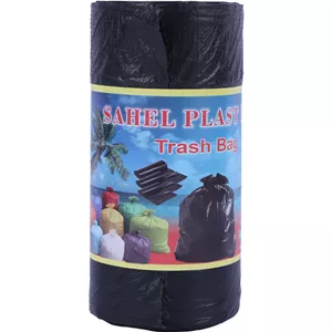 کیسه زباله رولی مشکی ساحل سایز 70 55 سانتی متر بسته 400 گرمی
