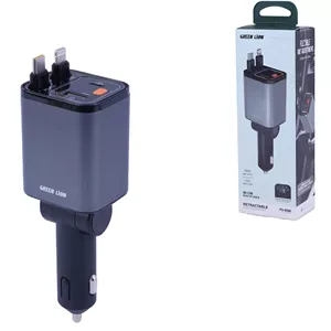 شارژر فندکی 45 وات گرین لاین Retractable GL-CC20 GNRTCC65WGY