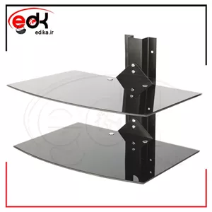 پایه دیواری رسیور وdvd دوطبقه شیشه سکوریت سون t200
