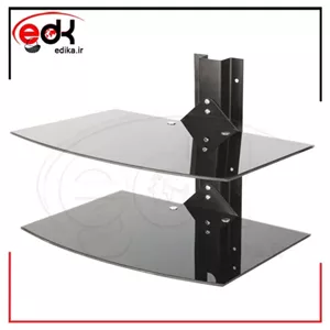 پایه دیواری رسیور وdvd دوطبقه شیشه سکوریت سون t200