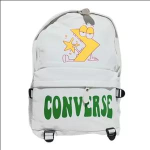 کوله پشتی چرمی سفید سبز کانورس CONVERSE