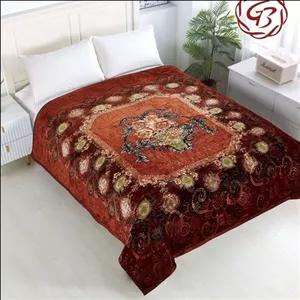 پتو2نفره ابریشمی گلدارتراکم بالا\nسایز220در240\n