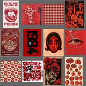 پک 12 تایی پوستر red