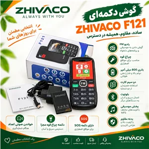 گوشی موبایل دکمه ای ژیواکو F121 (ریجستری + دو سیم کارت + گارانتی شرکتی + قسطی)