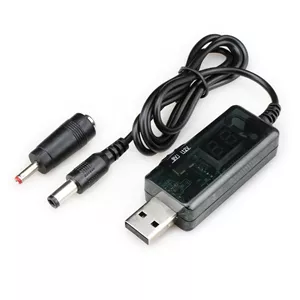 کابل USB افزاینده ولتاژ 5 به 9 و 12 ولت با نمایشگر